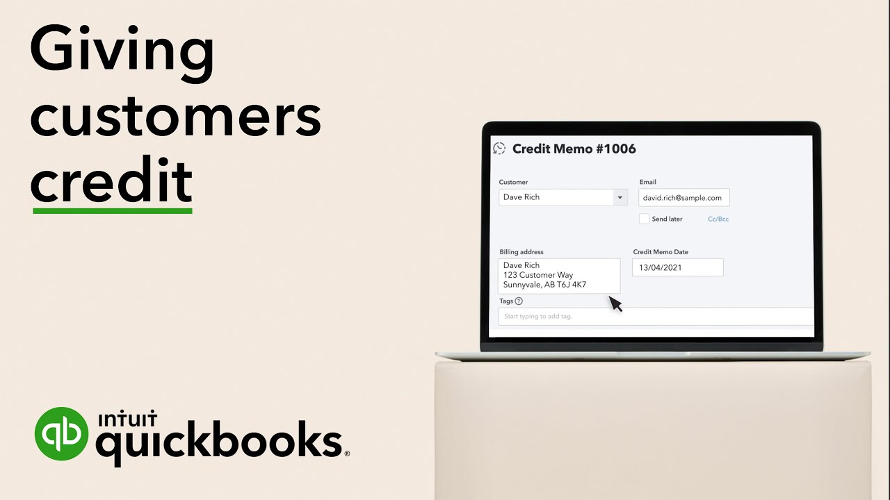 How to give customers credit in Quickbooks Online