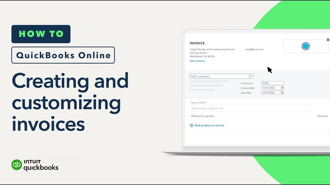How to create and customize an invoice in QuickBooks Online