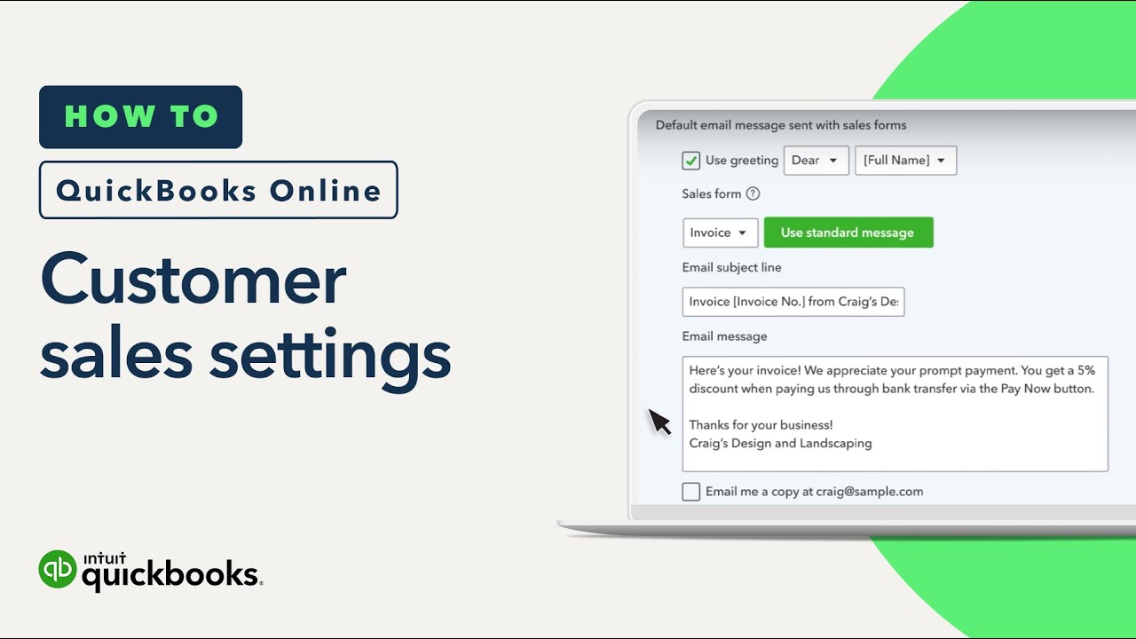 How to set up your sales settings in QuickBooks Online