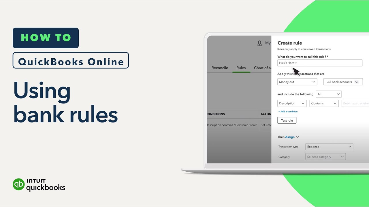 How to use bank rules in QuickBooks Online