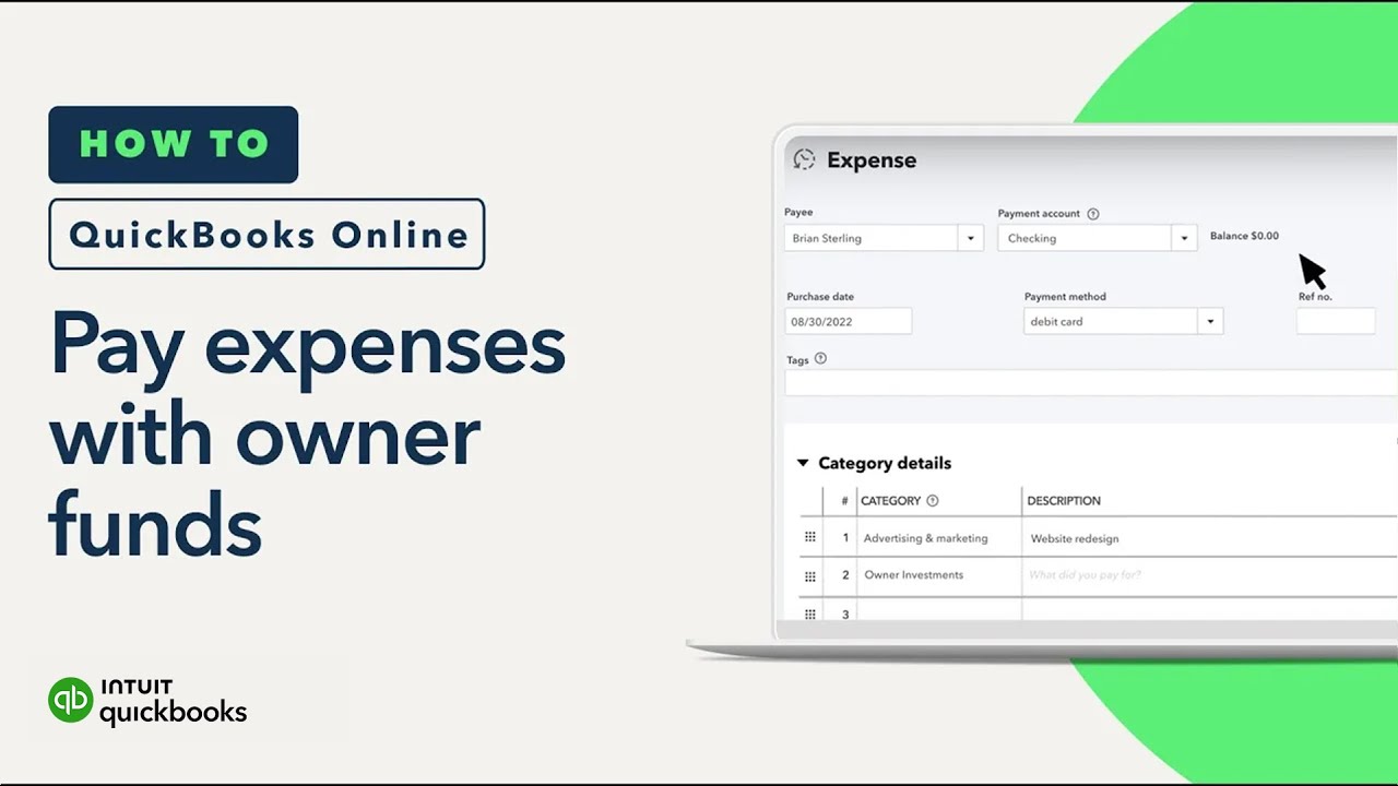 How to record business expenses paid for with owner funds in QuickBooks Online