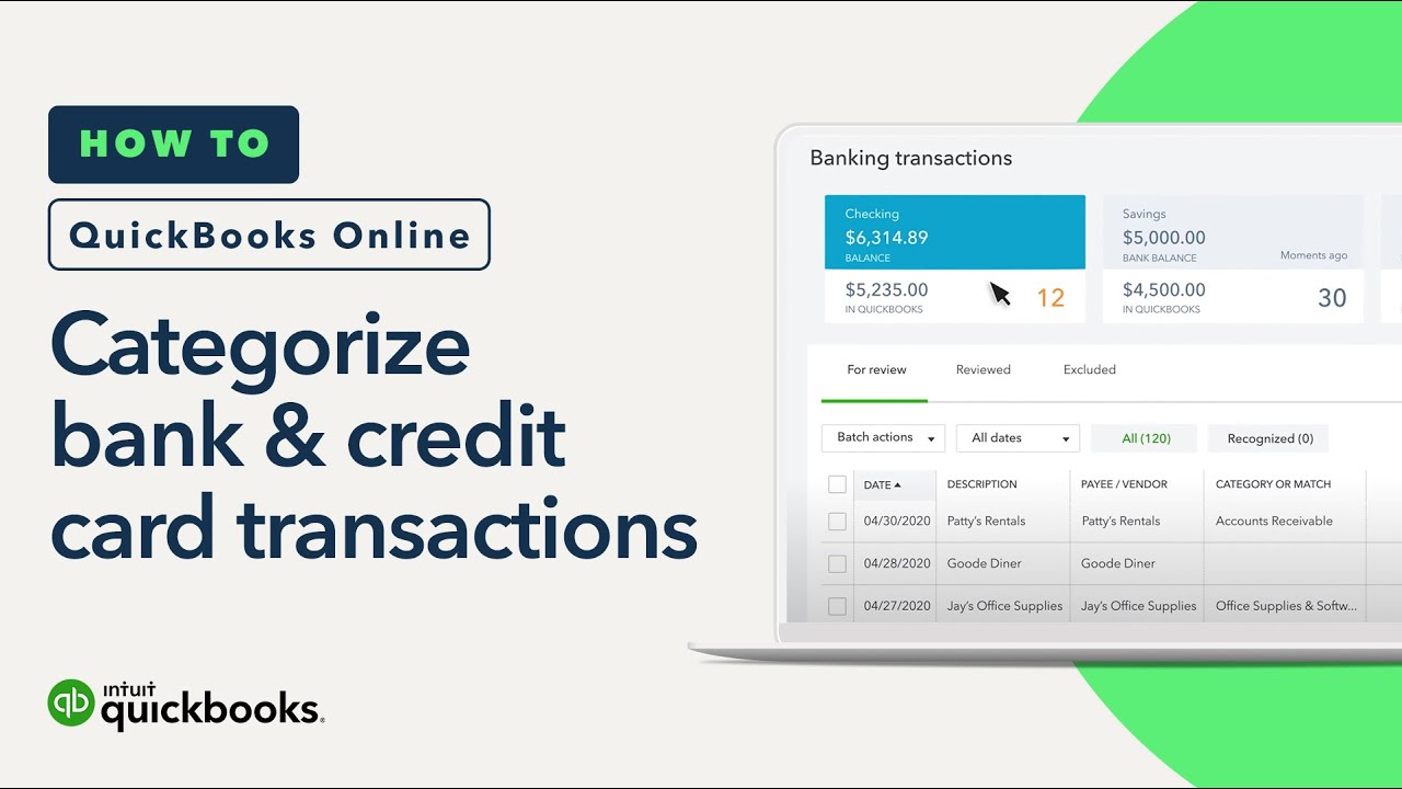 How to categorize bank & credit card transactions in QuickBooks Online